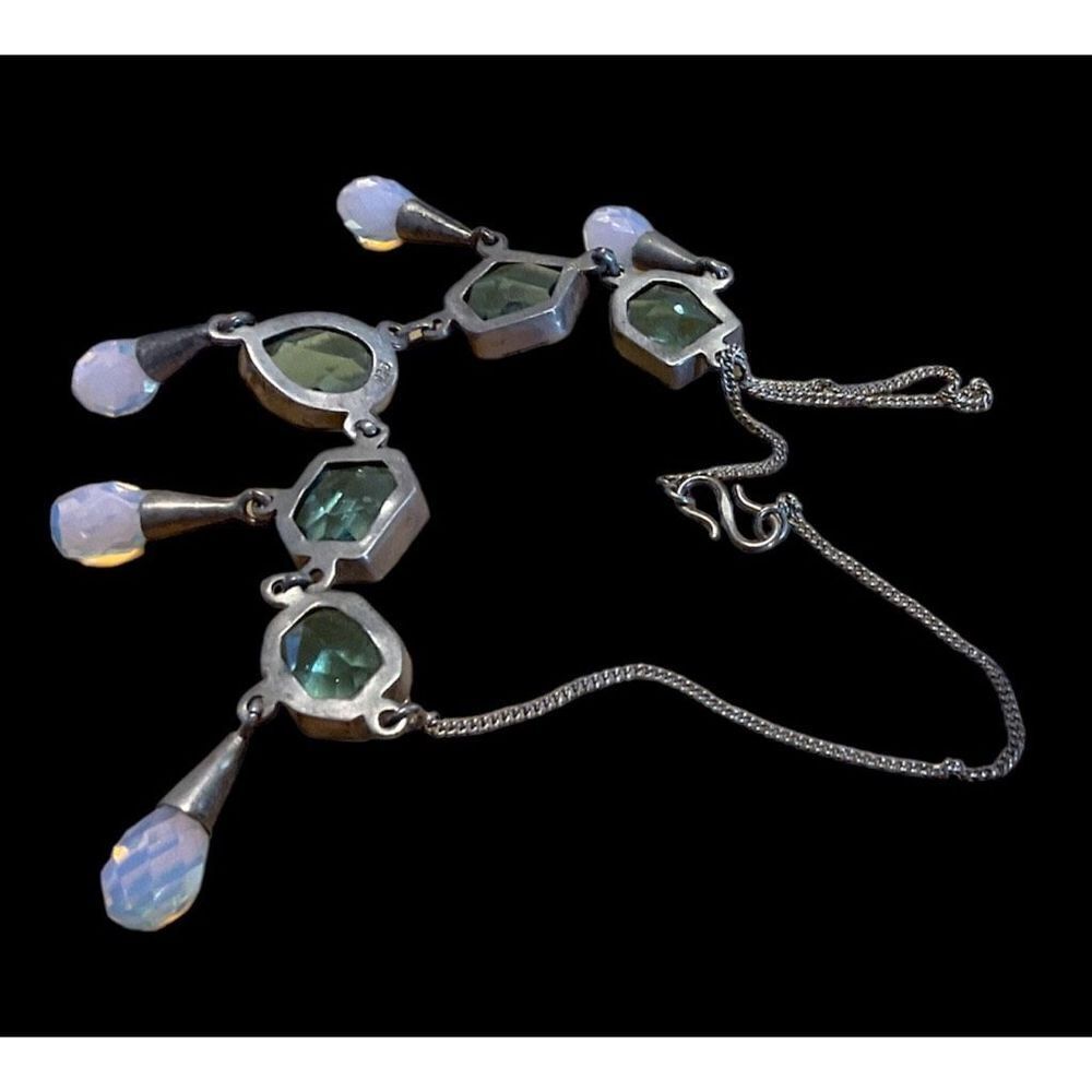 Vintage 925 Silver Setting with Gems - Picture 3 of 5